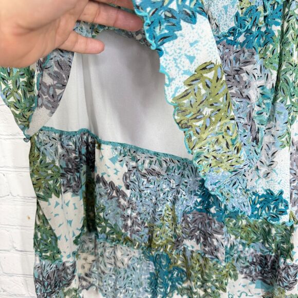 Fairy Ruffle Blouse Women Plus Size 2X Grunge Artsy Retro Layered Stretch Top - Picture 10 of 10